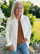 FINAL SALE - Classic Long Sleeve White Blouse-110 Long Sleeve Top-The Lovely Closet-The Lovely Closet, Women's Fashion Boutique in Alexandria, KY