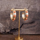 Jeweled Bubble Hoop Earrings – Orange-250 Jewelry-PennyLine inc-The Lovely Closet, Women's Fashion Boutique in Alexandria, KY