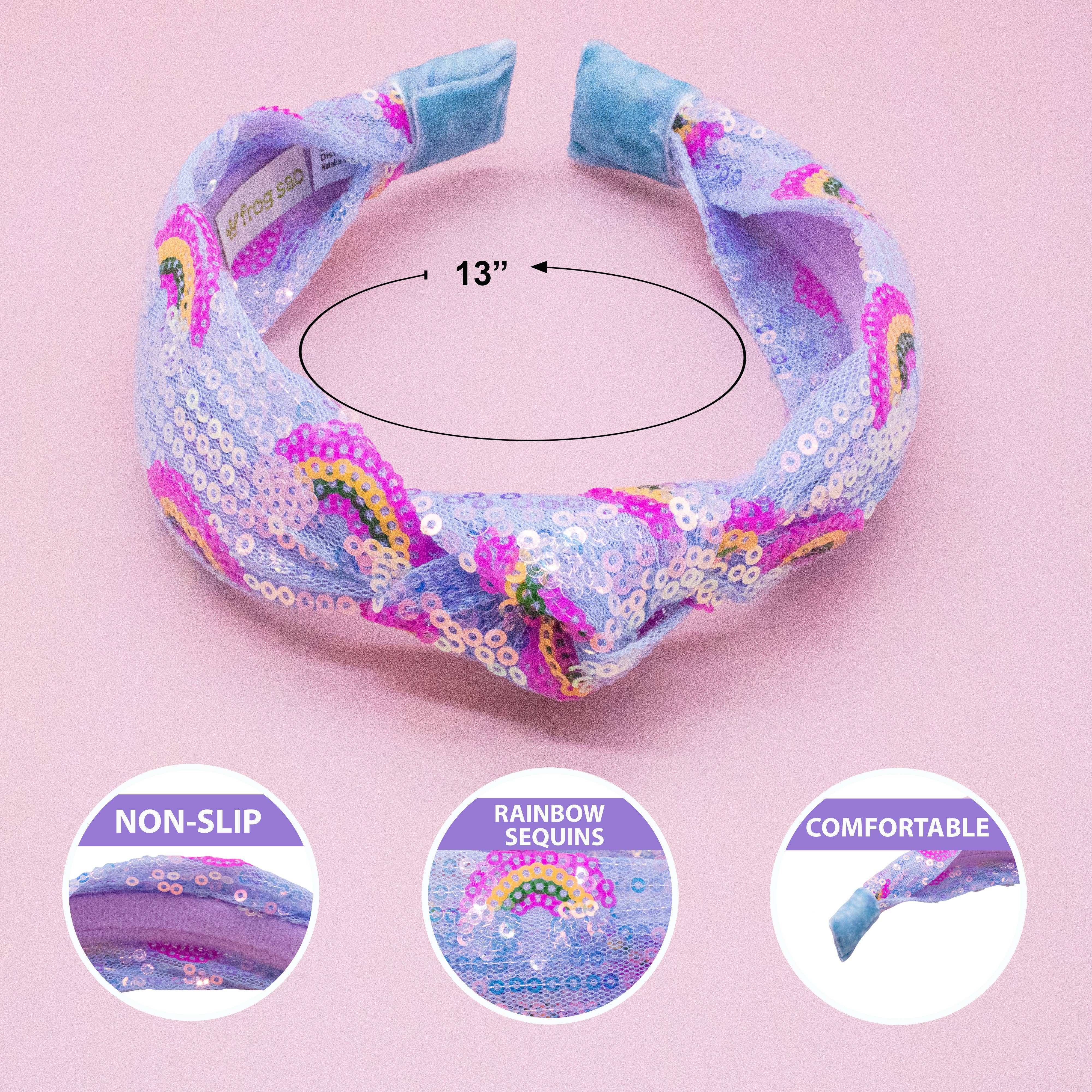 Kids Sequin Knot Headband - Rainbow: Pink-360 Carolines Closet-Frog Sac-The Lovely Closet, Women's Fashion Boutique in Alexandria, KY