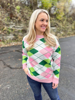 FINAL SALE Playful and Pink Sweater-Sweaters-The Lovely Closet-The Lovely Closet, Women's Fashion Boutique in Alexandria, KY