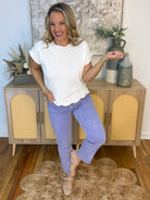 High Waist Cropped Straight - Violet-210 Jeans-zenana-The Lovely Closet, Women's Fashion Boutique in Alexandria, KY