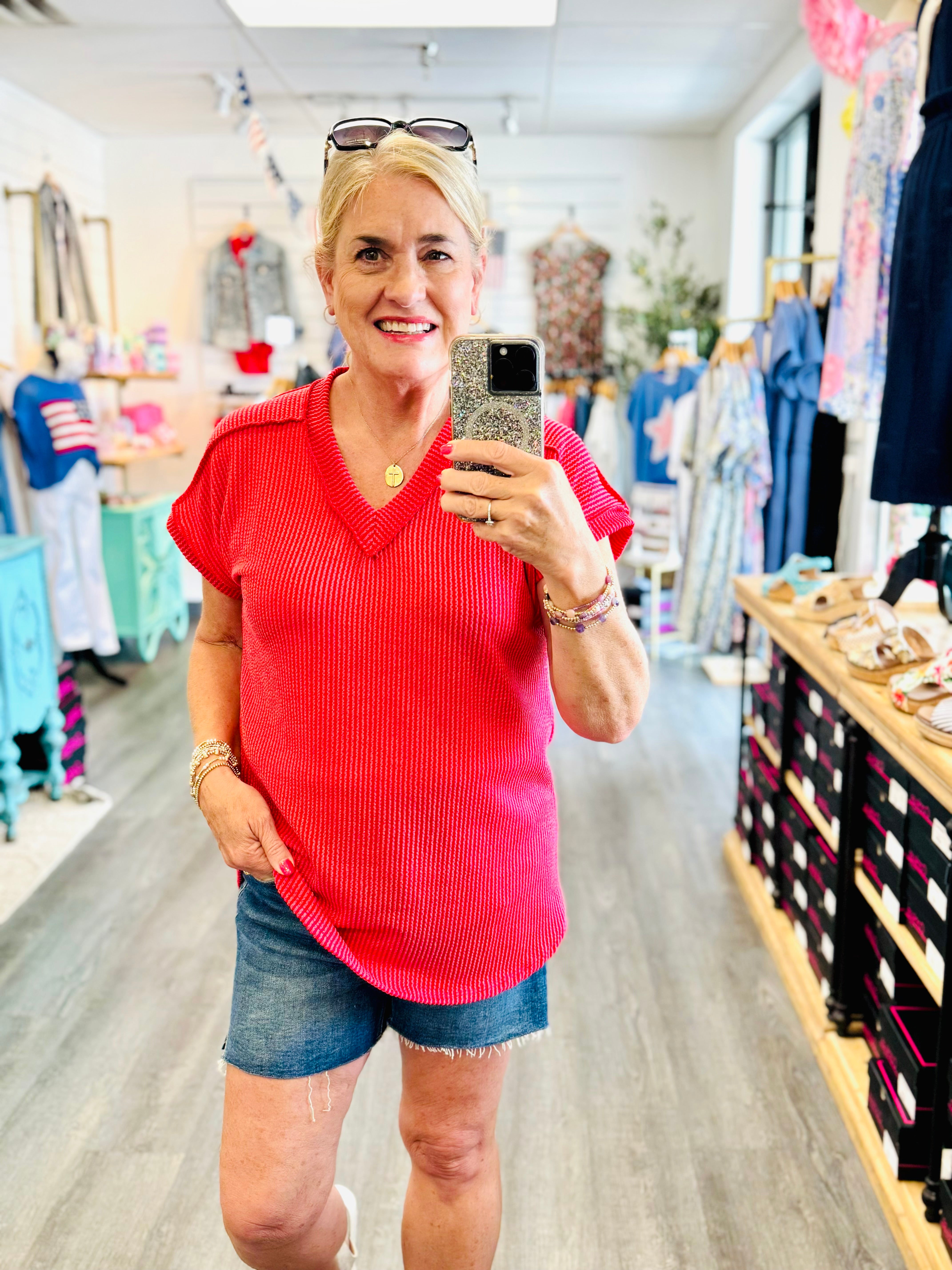 FINAL SALE Urban Rib Spring Top-100 Short Sleeve Tops-Heimish-The Lovely Closet, Women's Fashion Boutique in Alexandria, KY
