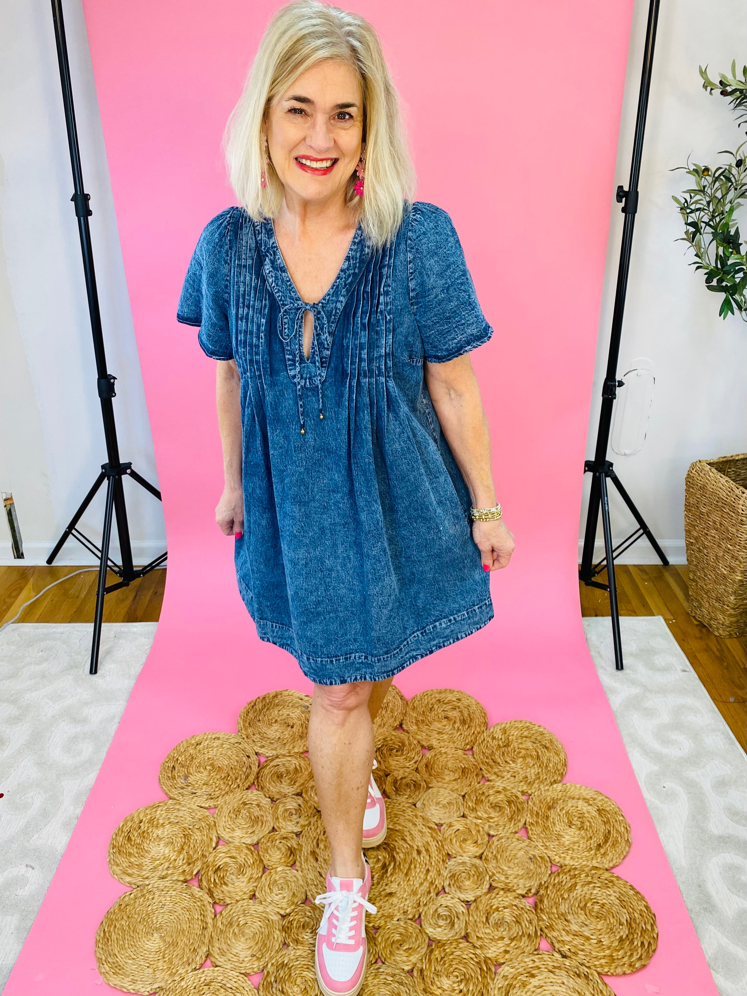 Denim For Days Dress-180 Dresses-easel-The Lovely Closet, Women's Fashion Boutique in Alexandria, KY