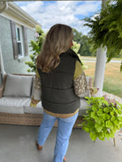 Weekend Puffer Vest - Olive-170 Jackets/Outerwear-zenana-The Lovely Closet, Women's Fashion Boutique in Alexandria, KY