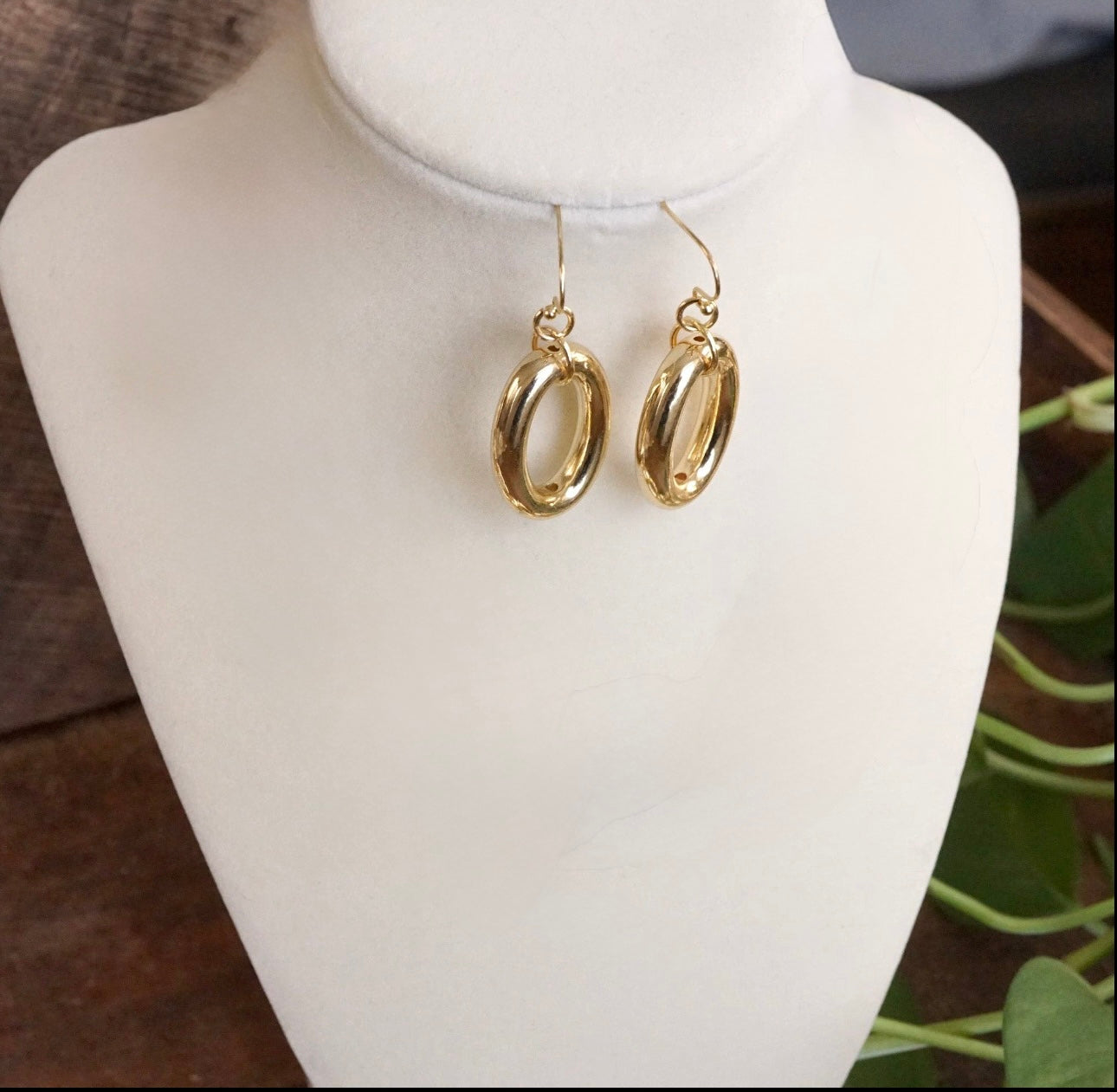 Smooth Chunky Earrings - Gold-250 Jewelry-PennyLine inc-The Lovely Closet, Women's Fashion Boutique in Alexandria, KY