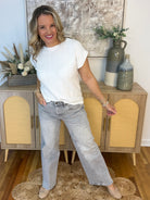 Mica High Rise Wide Leg Gray-210 Jeans-Mica Denim-The Lovely Closet, Women's Fashion Boutique in Alexandria, KY
