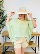 Delightful Days Blouse - Green-100 Short Sleeve Tops-The Lovely Closet-The Lovely Closet, Women's Fashion Boutique in Alexandria, KY
