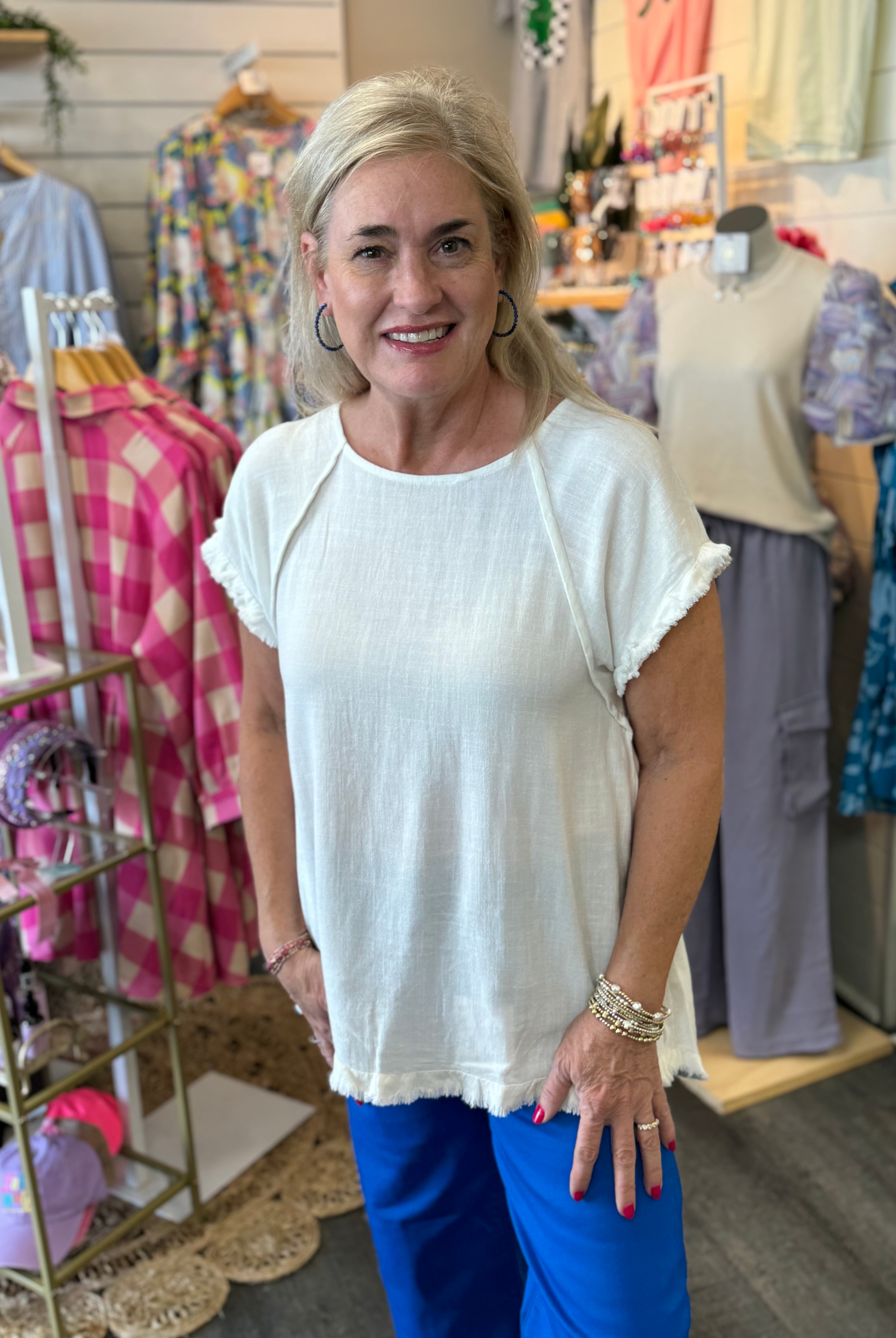 Take a Break Short Sleeve Top-100 Short Sleeve Tops-The Lovely Closet-The Lovely Closet, Women's Fashion Boutique in Alexandria, KY