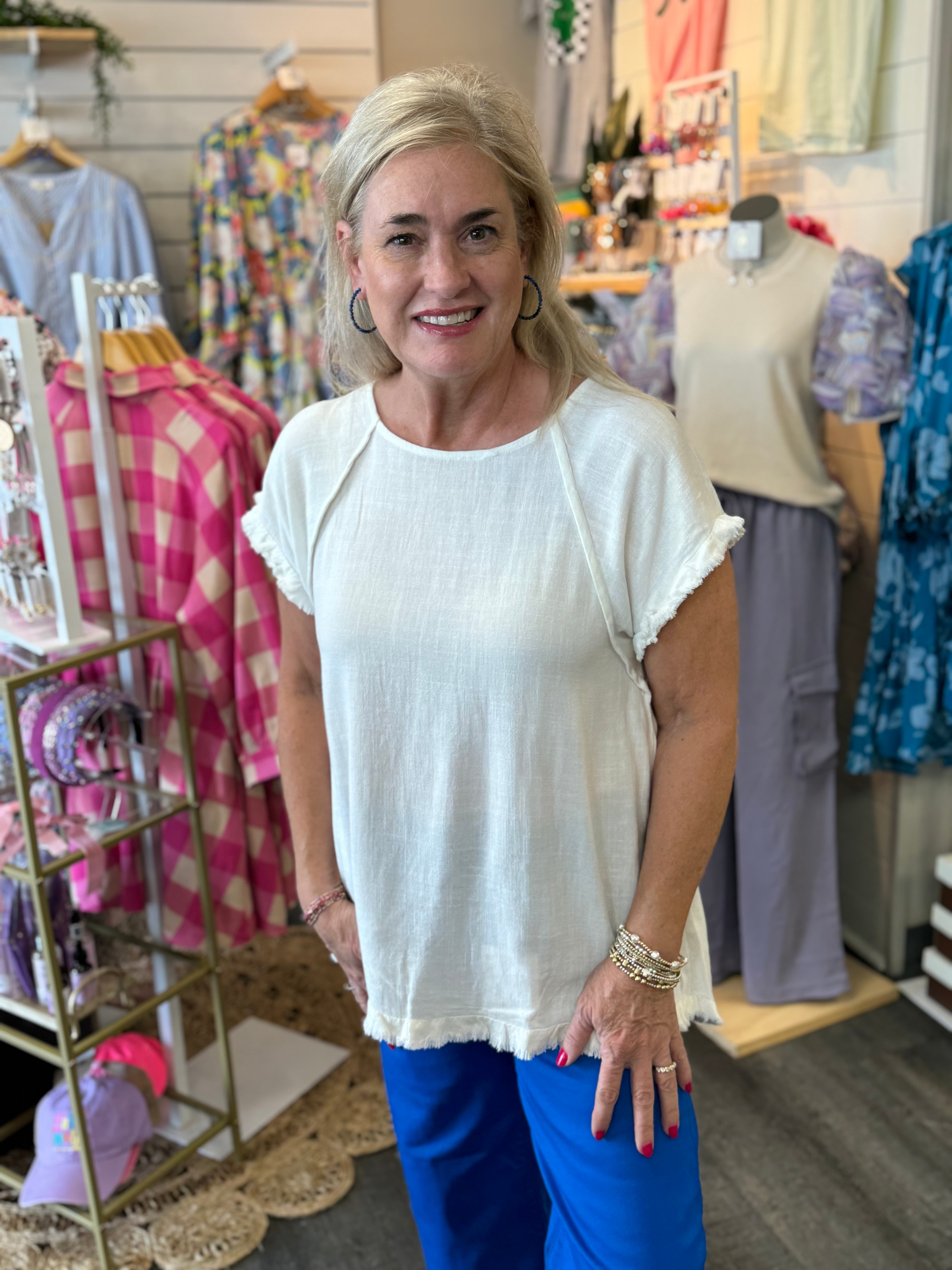 Take a Break Short Sleeve Top-The Lovely Closet-The Lovely Closet, Women's Fashion Boutique in Alexandria, KY