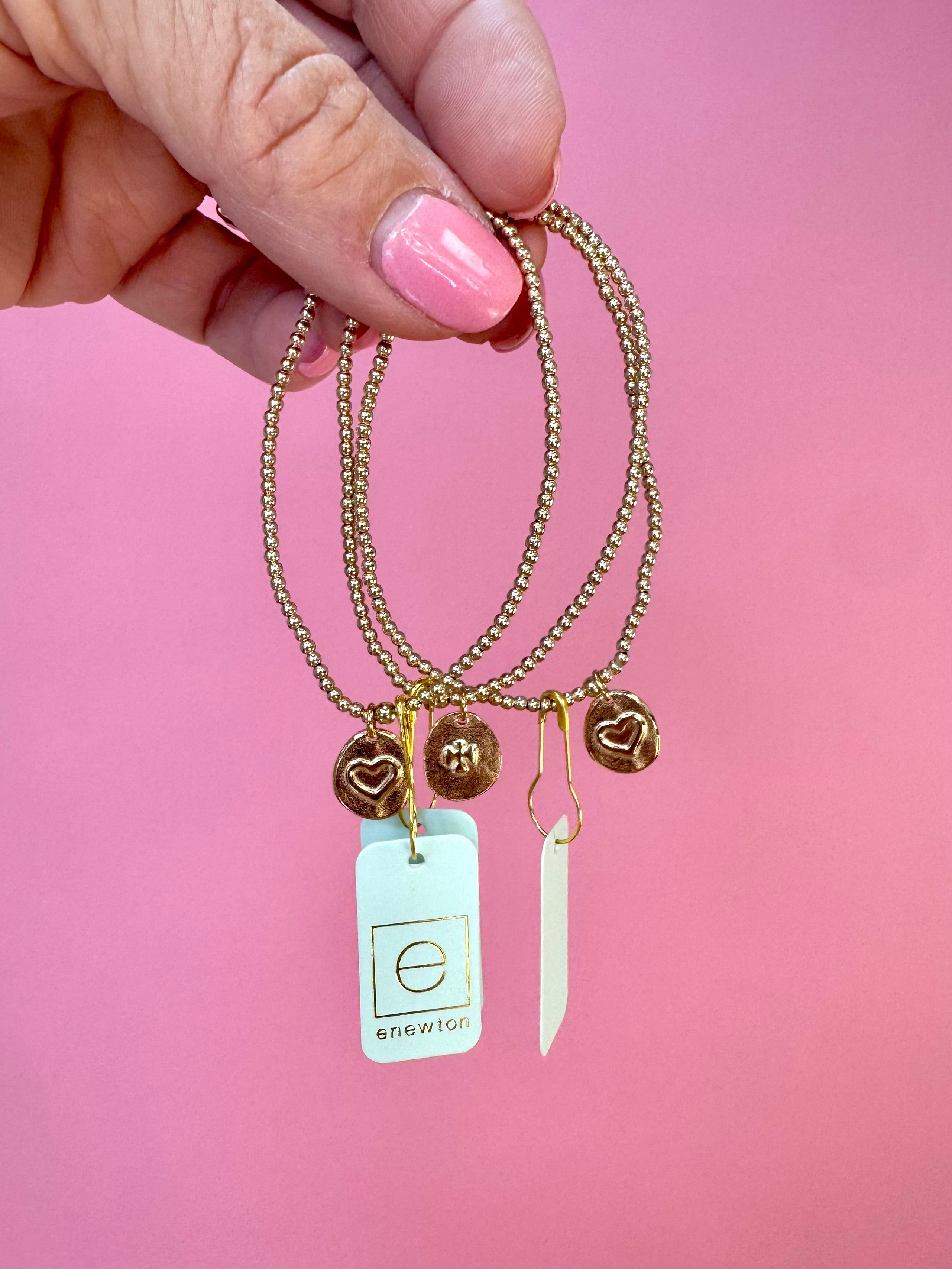 Classic Gold 2mm Love Inspire Small Gold Charm-260 eNewton-eNewton-The Lovely Closet, Women's Fashion Boutique in Alexandria, KY