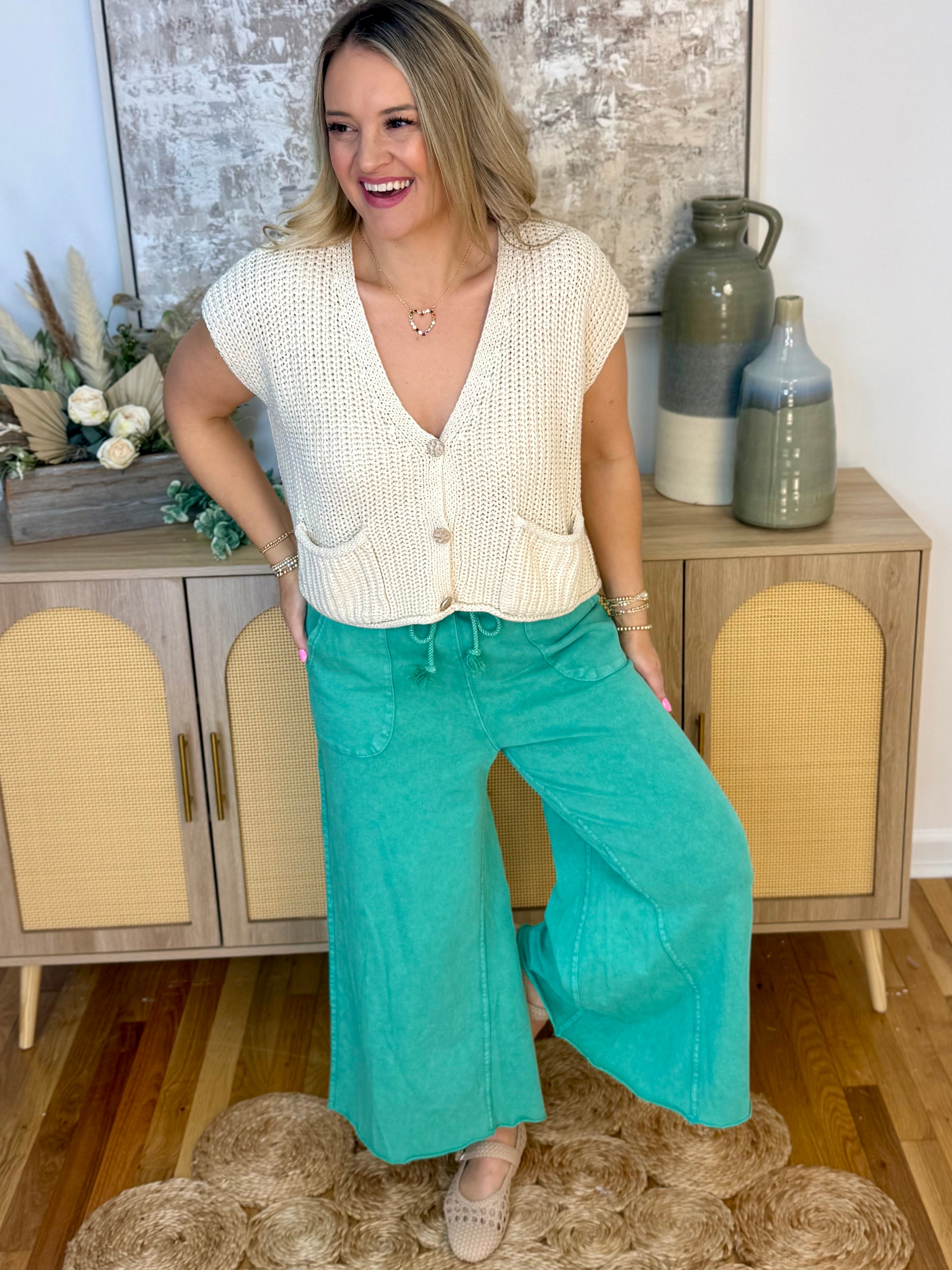 Chill Out Chunky Knit Sweater Vest-120 Sleeveless Tops-Doe and Rae-The Lovely Closet, Women's Fashion Boutique in Alexandria, KY