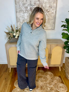 Sweater Weather 1/4 Snap Pullover-150 Sweatshirts-Doe and Rae-The Lovely Closet, Women's Fashion Boutique in Alexandria, KY