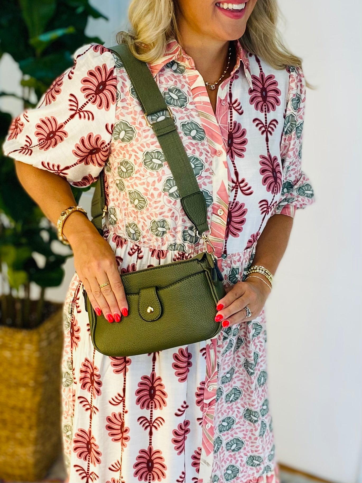 Fall Floral Midi Dress-180 Dresses-GIGIO-The Lovely Closet, Women's Fashion Boutique in Alexandria, KY