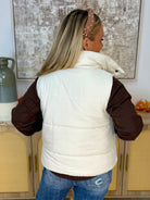 Weekend Puffer Vest - Cream-170 Jackets/Outerwear-zenana-The Lovely Closet, Women's Fashion Boutique in Alexandria, KY