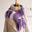 Gradient Knit Tassel Scarf - Purple-280 Accessories-ACCITY-The Lovely Closet, Women's Fashion Boutique in Alexandria, KY