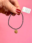 Faceted Hematite 2mm Inspire Small Gold Charm-260 eNewton-eNewton-The Lovely Closet, Women's Fashion Boutique in Alexandria, KY