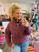 Plum Perfect Jacket-170 Jackets/Outerwear-The Lovely Closet-The Lovely Closet, Women's Fashion Boutique in Alexandria, KY