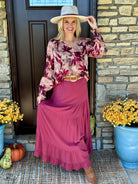 Crimson Leaves Blouse-110 Long Sleeve Top-The Lovely Closet-The Lovely Closet, Women's Fashion Boutique in Alexandria, KY