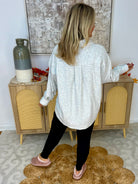 Cozy Season Button Down Shacket - Grey-170 Jackets/Outerwear-White Birch-The Lovely Closet, Women's Fashion Boutique in Alexandria, KY