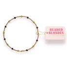 Penelope Dark Brown & Olive Green: Std 6.75-bracelet-Beaded Blondes-The Lovely Closet, Women's Fashion Boutique in Alexandria, KY