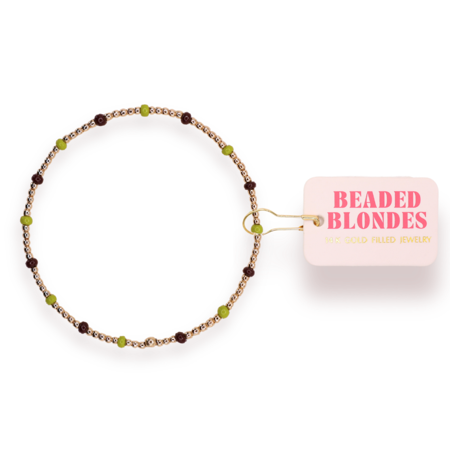 Penelope Dark Brown & Olive Green: Ext 7.25-bracelet-Beaded Blondes-The Lovely Closet, Women's Fashion Boutique in Alexandria, KY