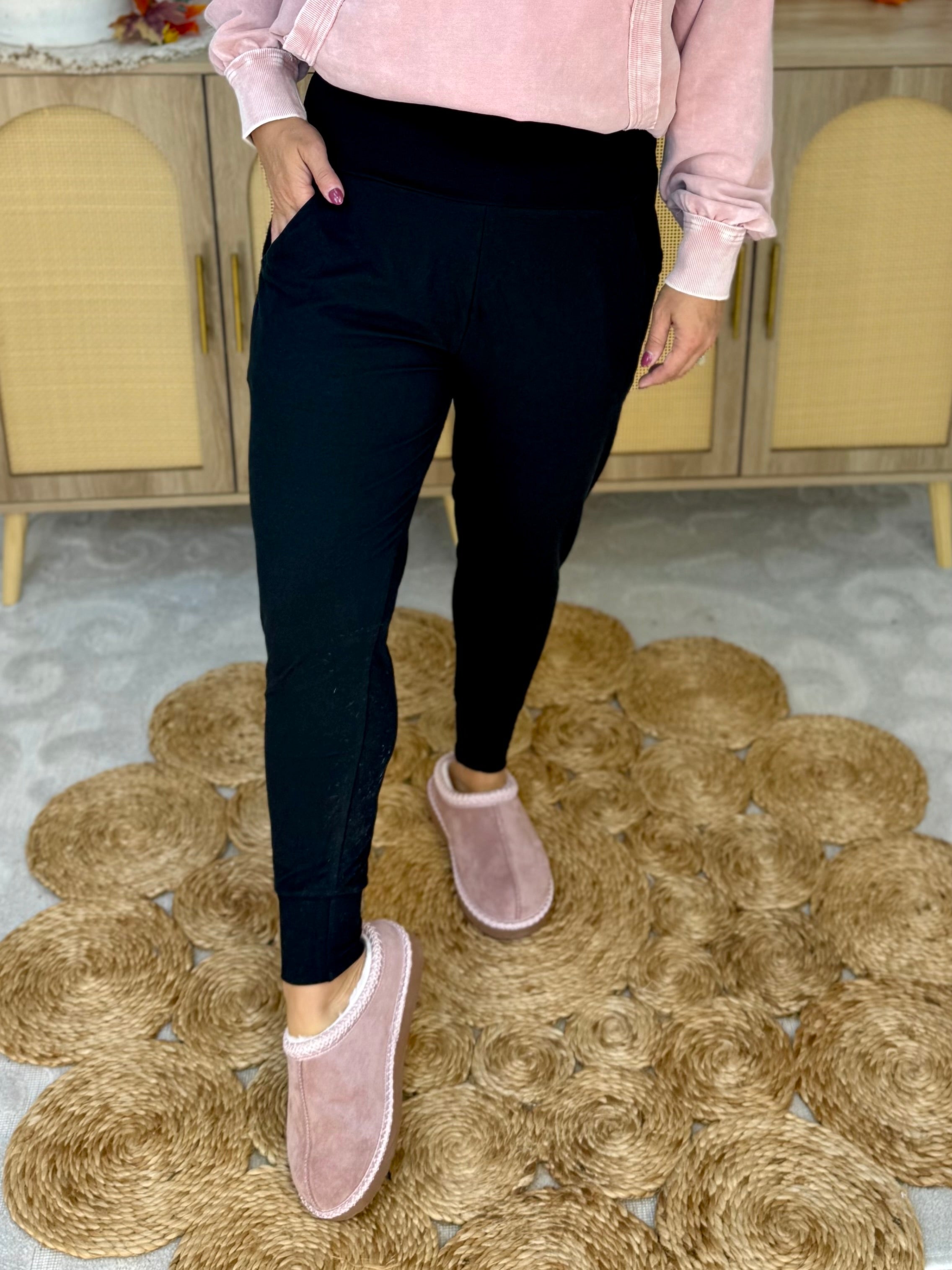 Living in These Joggers-220 Joggers/Leggings-anchored arrows-The Lovely Closet, Women's Fashion Boutique in Alexandria, KY