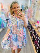 Modern Mix Dress-180 Dresses-Sage + Fig-The Lovely Closet, Women's Fashion Boutique in Alexandria, KY