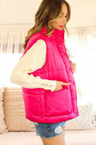 Pink Me! Vest-170 Jackets/Outerwear-Vine & Love-The Lovely Closet, Women's Fashion Boutique in Alexandria, KY