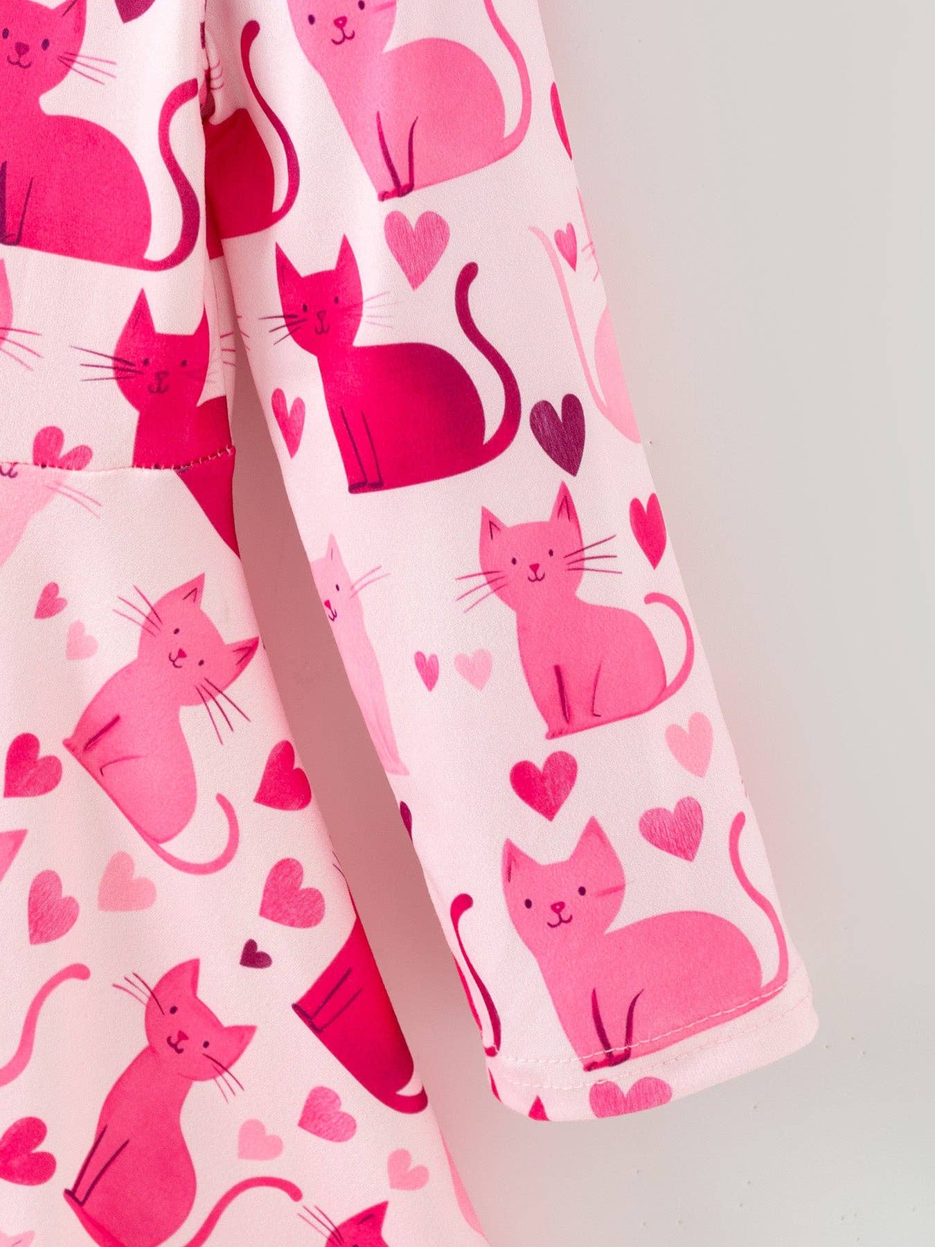 Valentine Toddler Girls Pink Cat Dress-360 Carolines Closet-Rylee Faith Designs-The Lovely Closet, Women's Fashion Boutique in Alexandria, KY