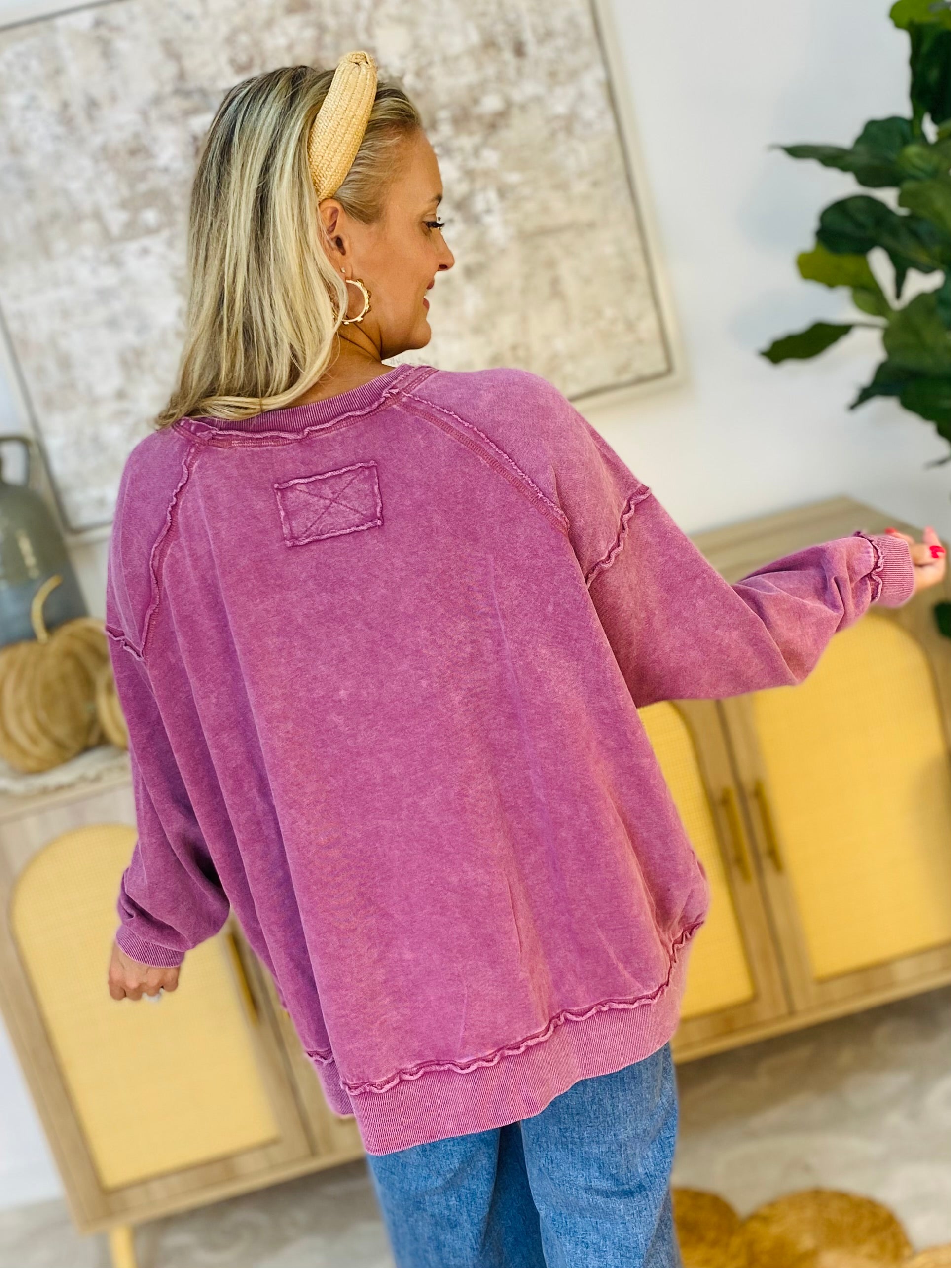 Peace Patch Front Pullover-150 Sweatshirts-The Lovely Closet-The Lovely Closet, Women's Fashion Boutique in Alexandria, KY