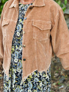 Apple Cider Corduroy Jacket-170 Jackets/Outerwear-The Lovely Closet-The Lovely Closet, Women's Fashion Boutique in Alexandria, KY