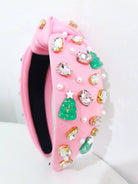 Festive Headbands Pink Christmas-280 Accessories-Brittyland-The Lovely Closet, Women's Fashion Boutique in Alexandria, KY
