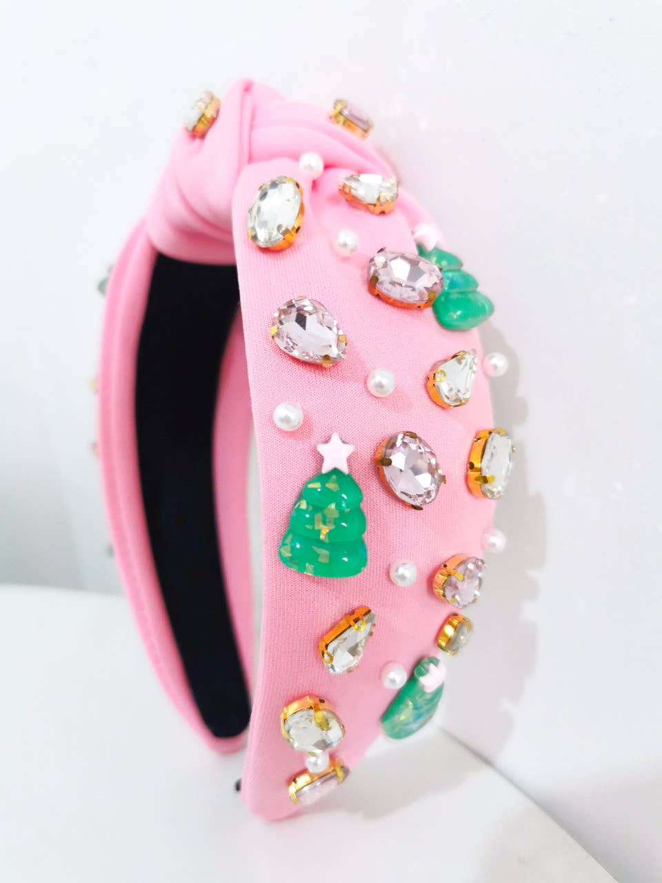 Festive Headbands Pink Christmas-280 Accessories-Brittyland-The Lovely Closet, Women's Fashion Boutique in Alexandria, KY