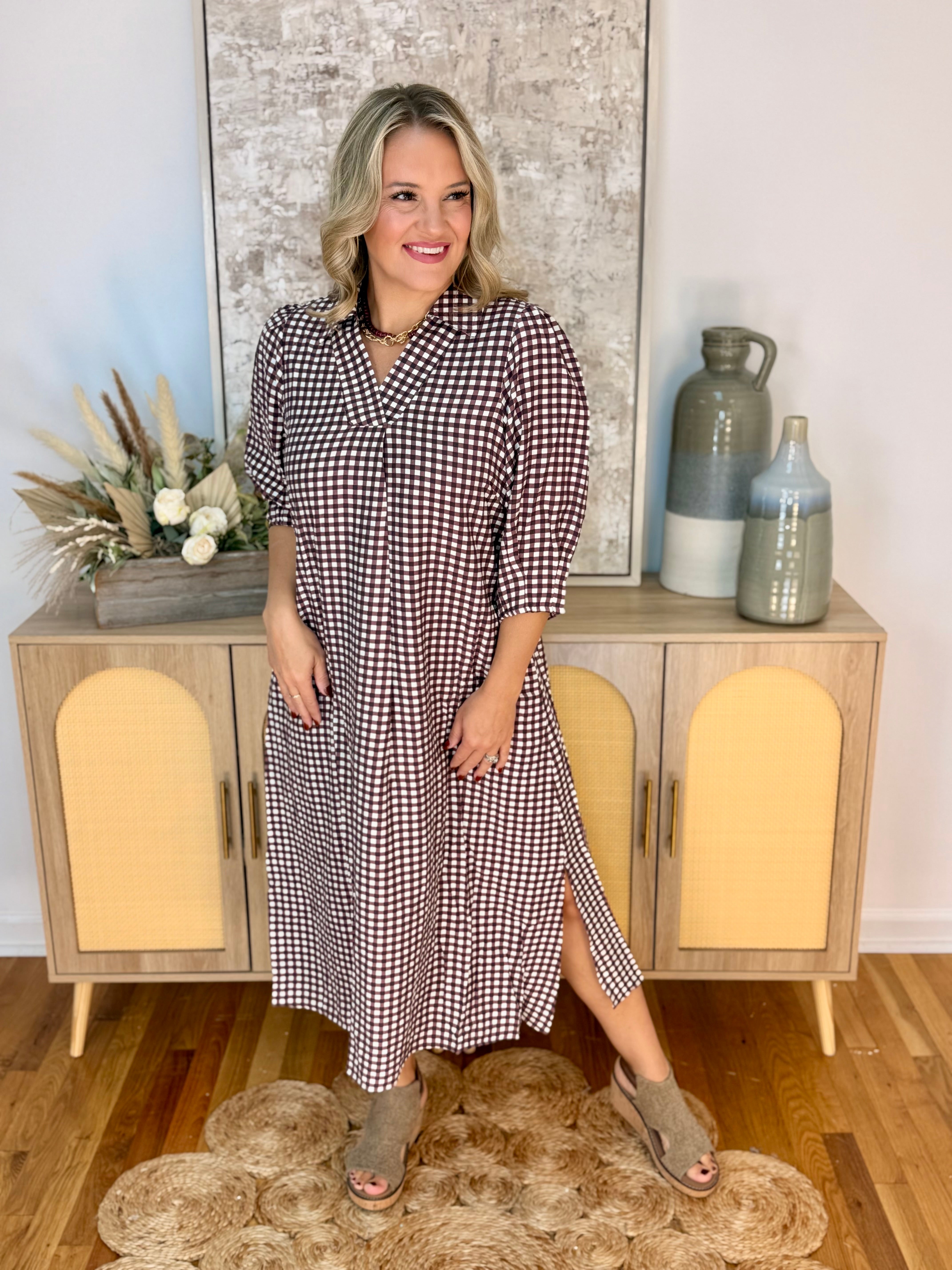 Changing Seasons Midi Dress-180 Dresses-Umgee-The Lovely Closet, Women's Fashion Boutique in Alexandria, KY