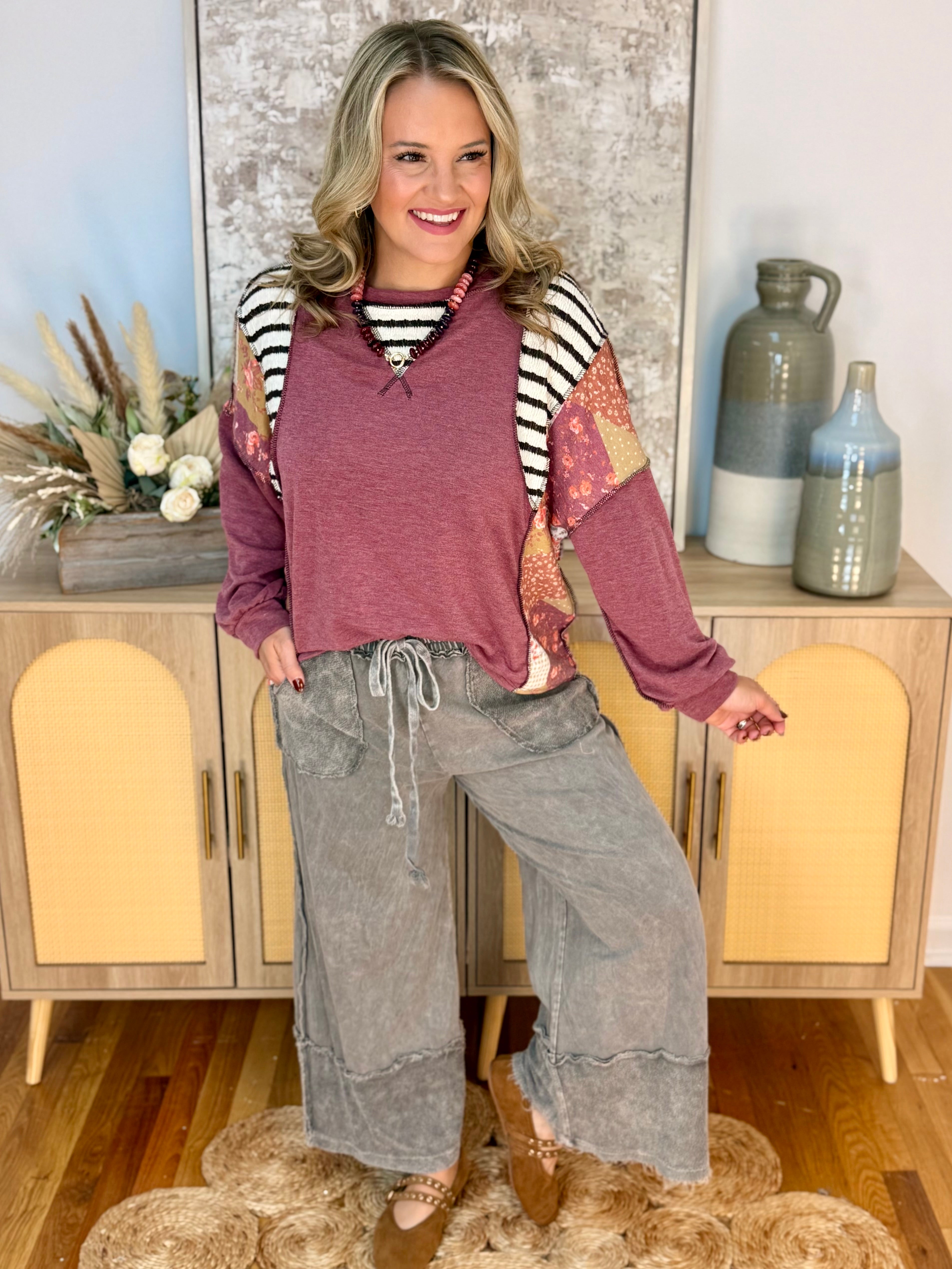 The Easy Going Pant - Charcoal-240 Pants-J.Her-The Lovely Closet, Women's Fashion Boutique in Alexandria, KY