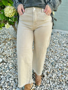 Risen - High Rise Crop Wide Leg Denim Pants-210 Jeans-Risen-The Lovely Closet, Women's Fashion Boutique in Alexandria, KY