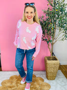 Hoppy Easter Sequin Bunny Pullover-110 Long Sleeve Top-Jane Marie-The Lovely Closet, Women's Fashion Boutique in Alexandria, KY