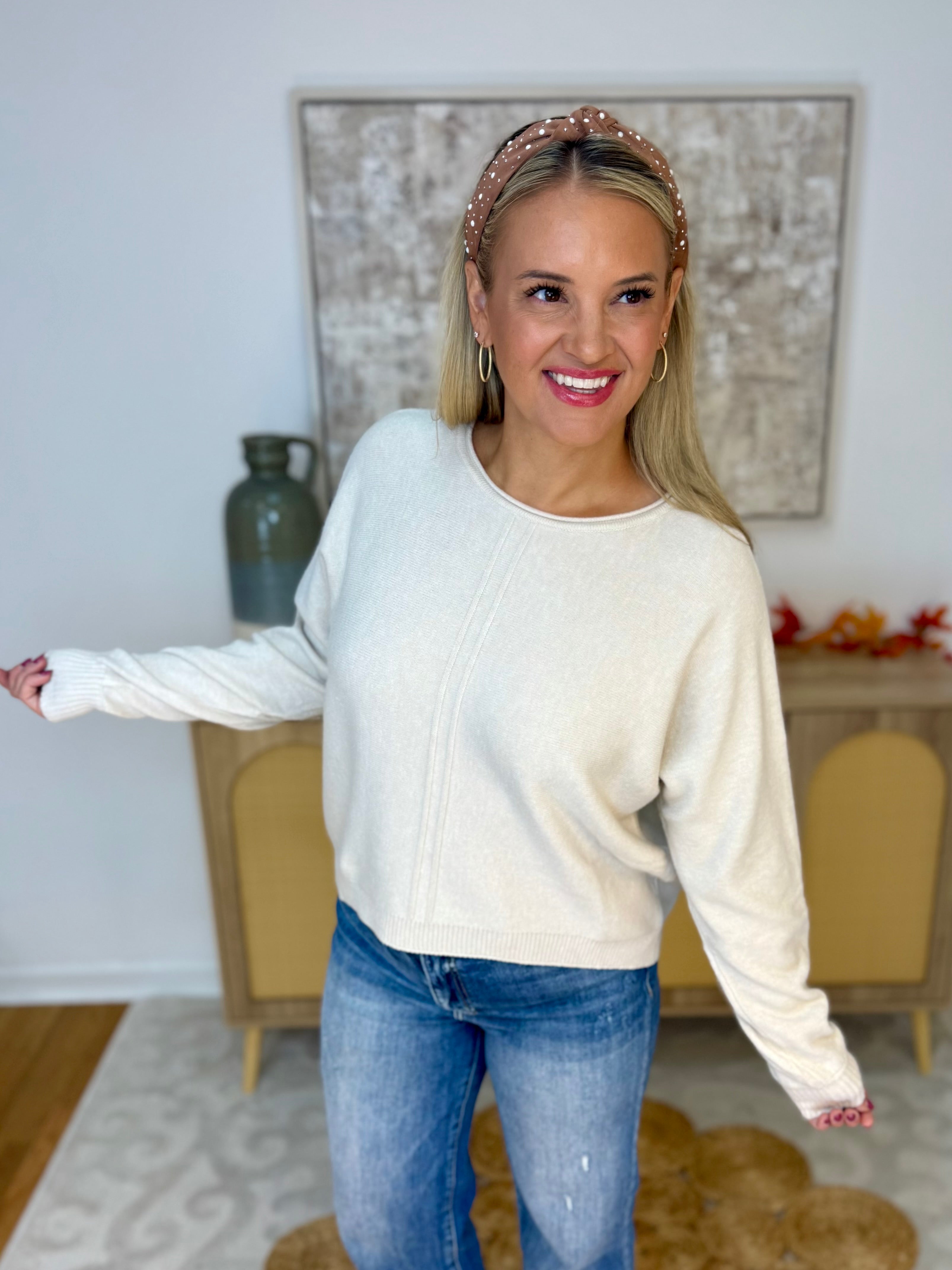 Fall in Love Sweater - Sand Beige-140 Sweaters-zenana-The Lovely Closet, Women's Fashion Boutique in Alexandria, KY