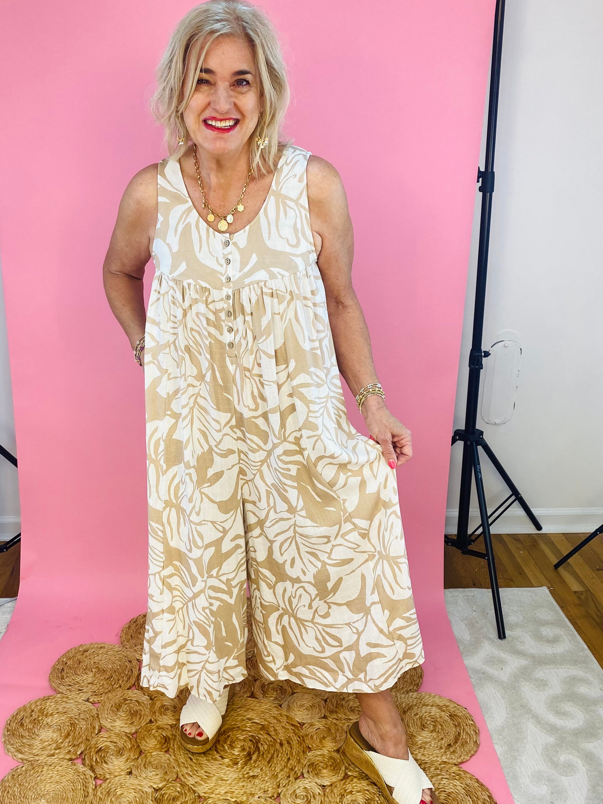 Sandy Toes Jumpsuit-190 Rompers/Jumpsuits/Sets-The Lovely Closet-The Lovely Closet, Women's Fashion Boutique in Alexandria, KY