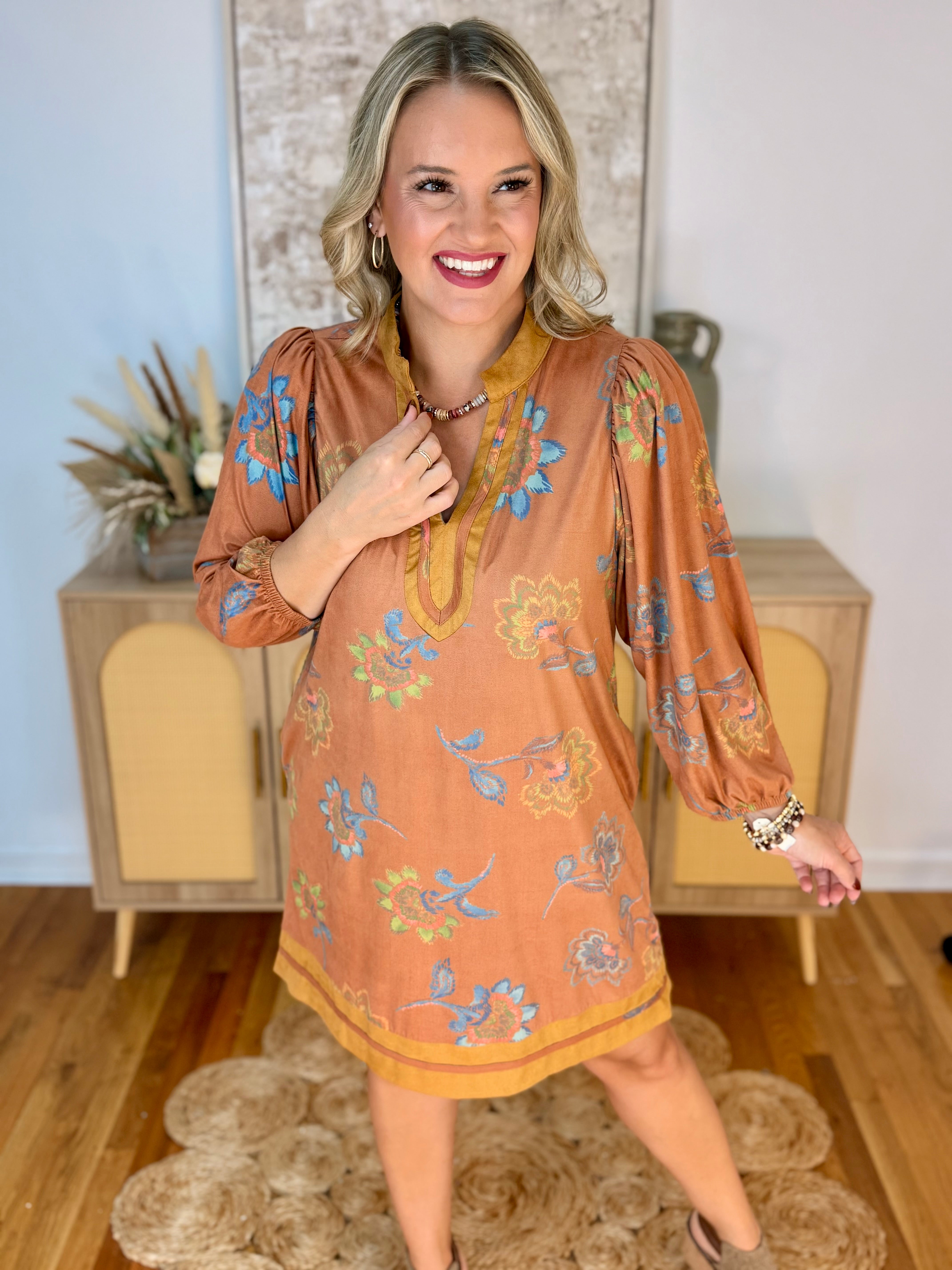 Tuscan Sky Dress-180 Dresses-easel-The Lovely Closet, Women's Fashion Boutique in Alexandria, KY