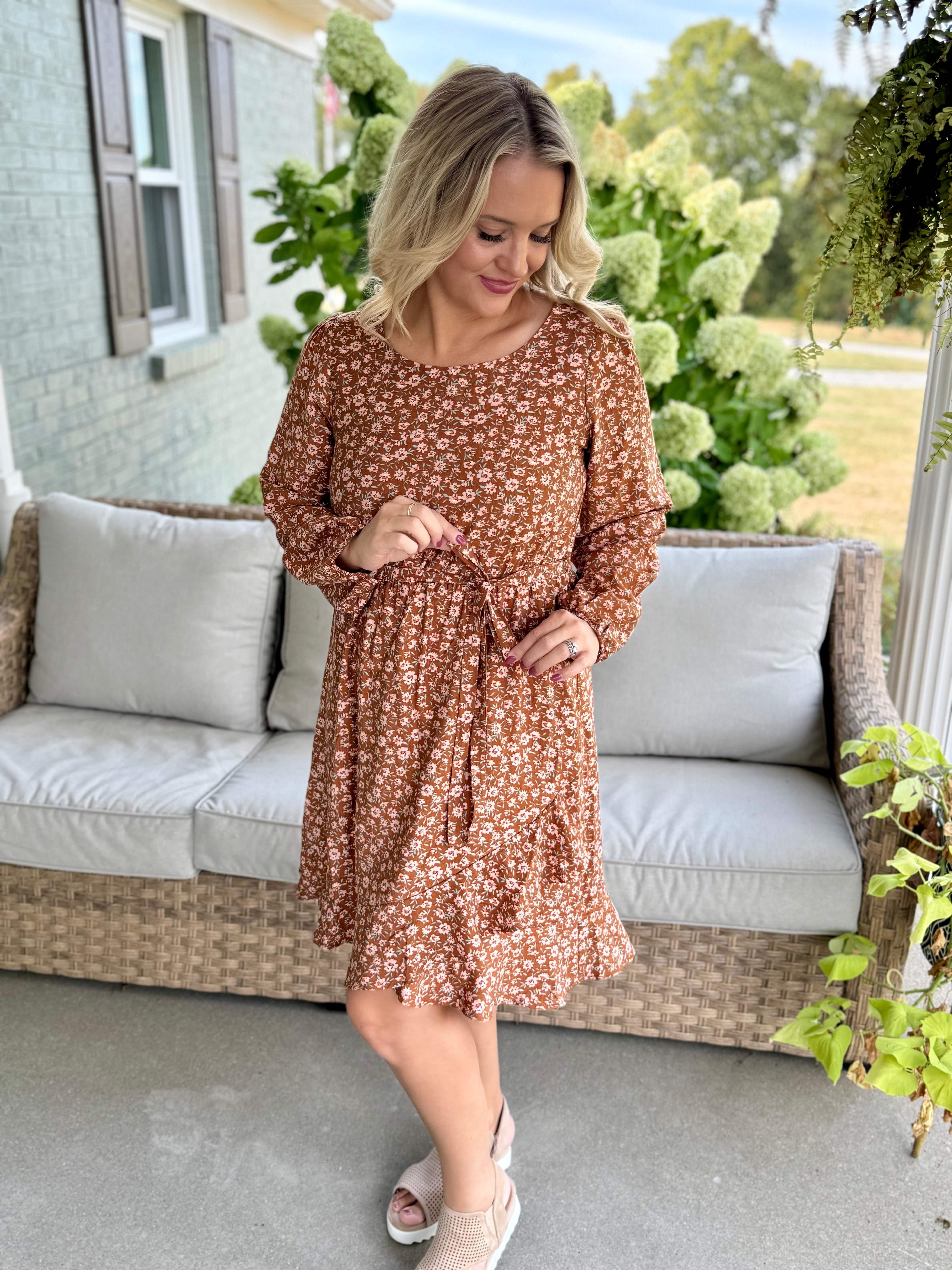 FINAL SALE - Willow Bloom Ditzy Floral Dress-180 Dresses-GILLI-The Lovely Closet, Women's Fashion Boutique in Alexandria, KY