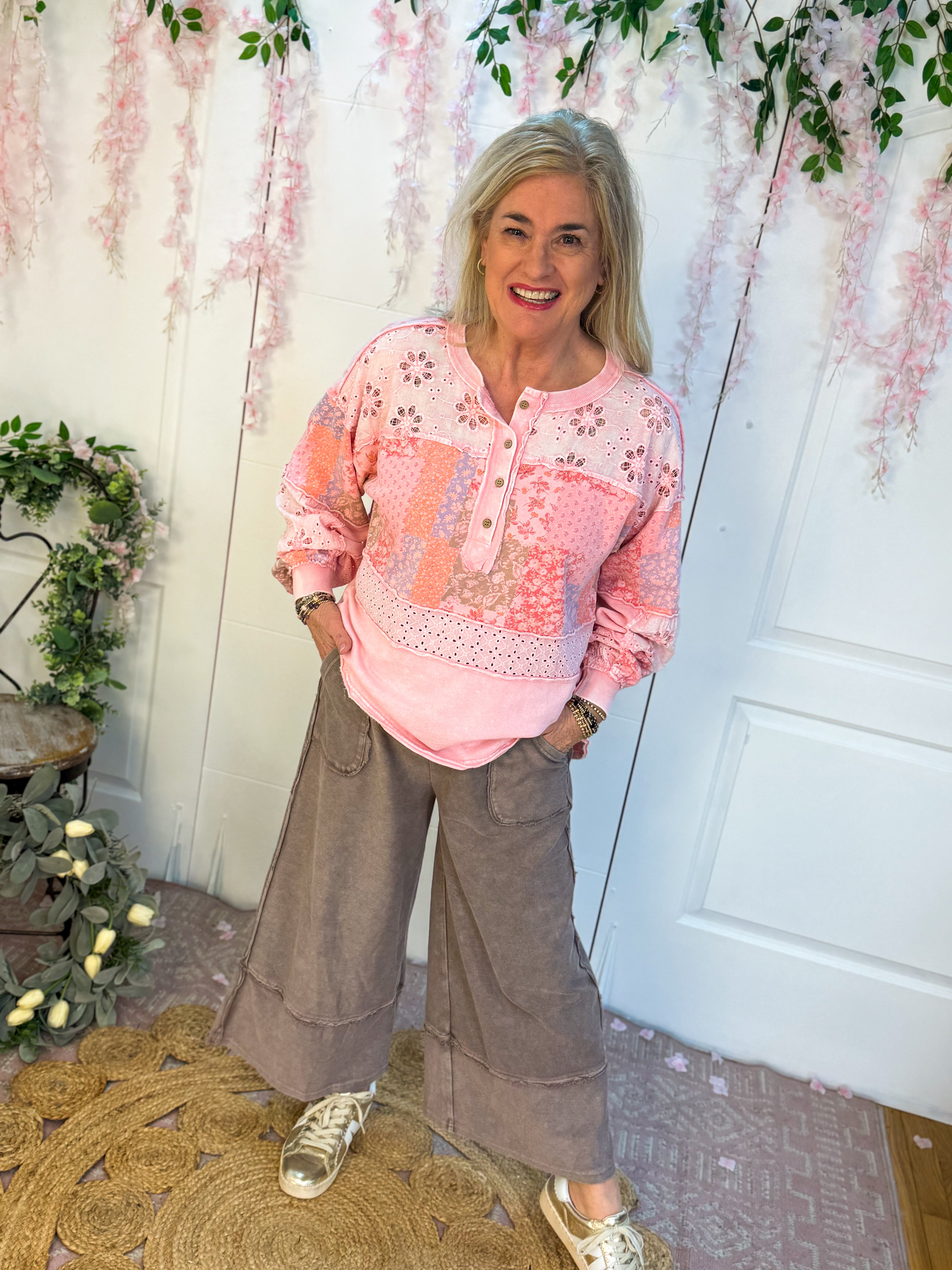 Oh Happy Day Top-110 Long Sleeve Top-easel-The Lovely Closet, Women's Fashion Boutique in Alexandria, KY