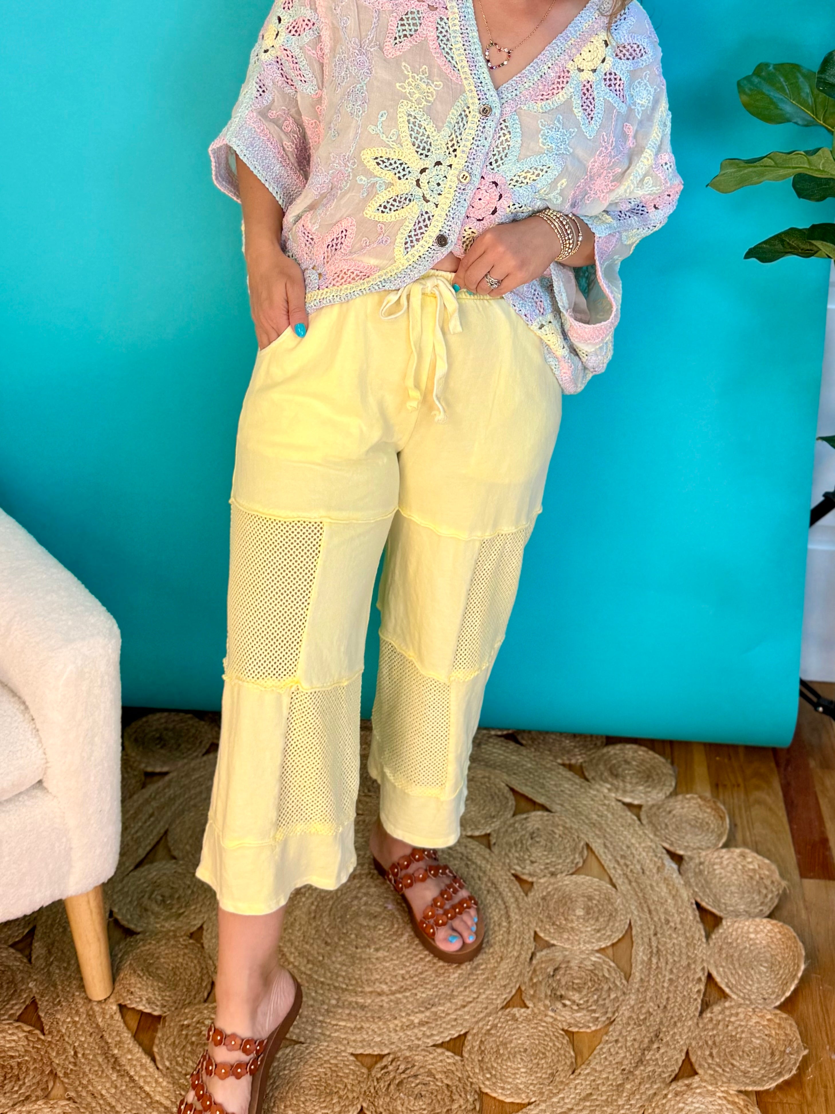 Sunshine Soul Mineral Wash Bottoms-240 Pants-J.Her-The Lovely Closet, Women's Fashion Boutique in Alexandria, KY