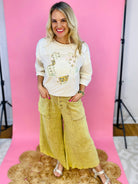 Easy Going Appliqué Top-100 Short Sleeve Tops-Sage + Fig-The Lovely Closet, Women's Fashion Boutique in Alexandria, KY