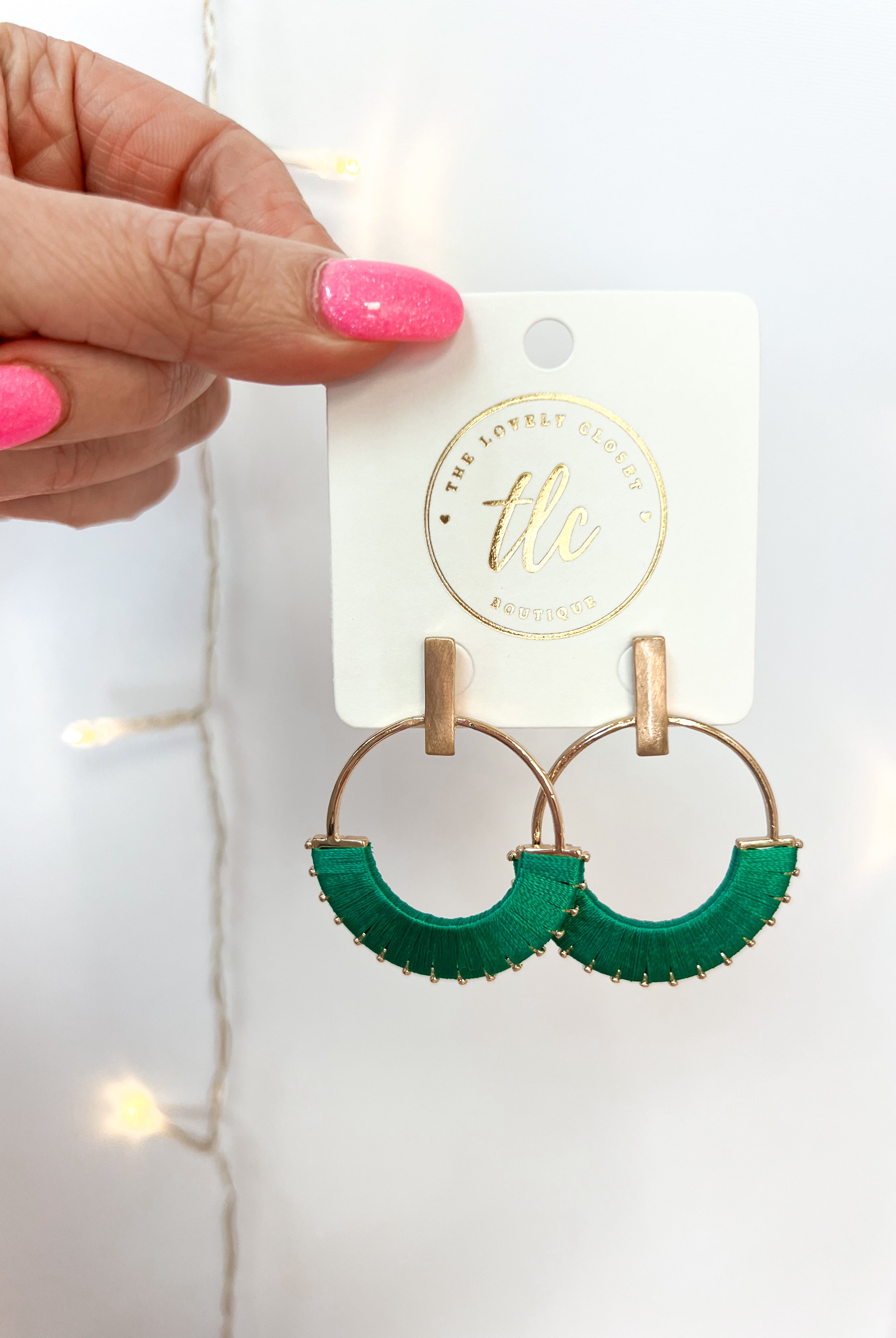 Green & Chic Earring-Earrings-The Lovely Closet-The Lovely Closet, Women's Fashion Boutique in Alexandria, KY