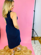 Spring Break Escape Midi Dress - Navy-180 Dresses-Be Cool-The Lovely Closet, Women's Fashion Boutique in Alexandria, KY