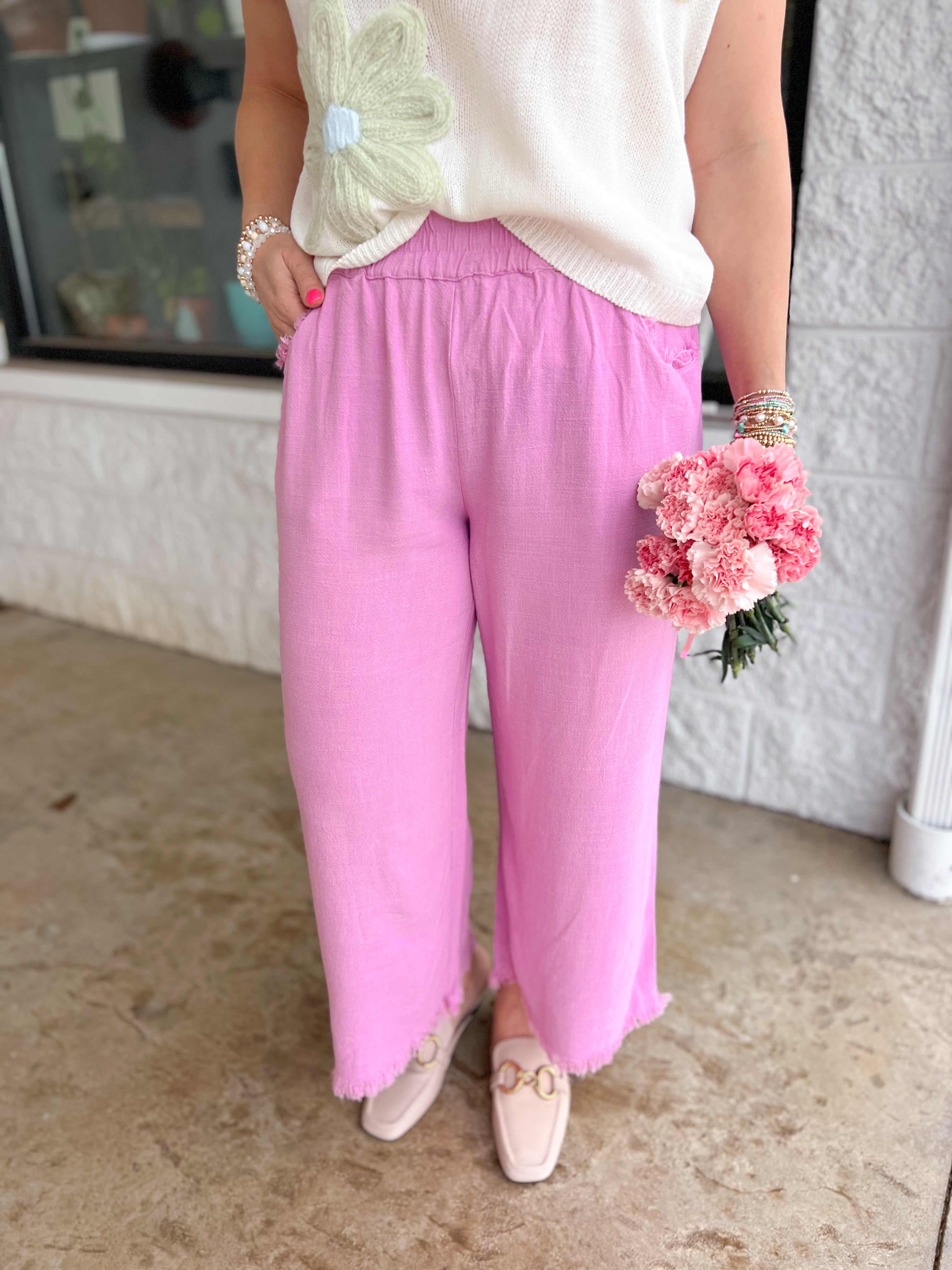 FINAL SALE Berry Sweet Linen Pant-Pants-The Lovely Closet-The Lovely Closet, Women's Fashion Boutique in Alexandria, KY