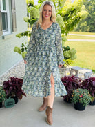 FINAL SALE - Picking Perfect Apples Midi Dress-180 Dresses-The Lovely Closet-The Lovely Closet, Women's Fashion Boutique in Alexandria, KY