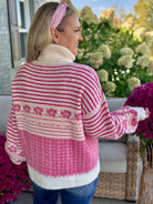 Pretty in Pink Cowl Neck Sweater-140 Sweaters-Donation Pink-The Lovely Closet, Women's Fashion Boutique in Alexandria, KY