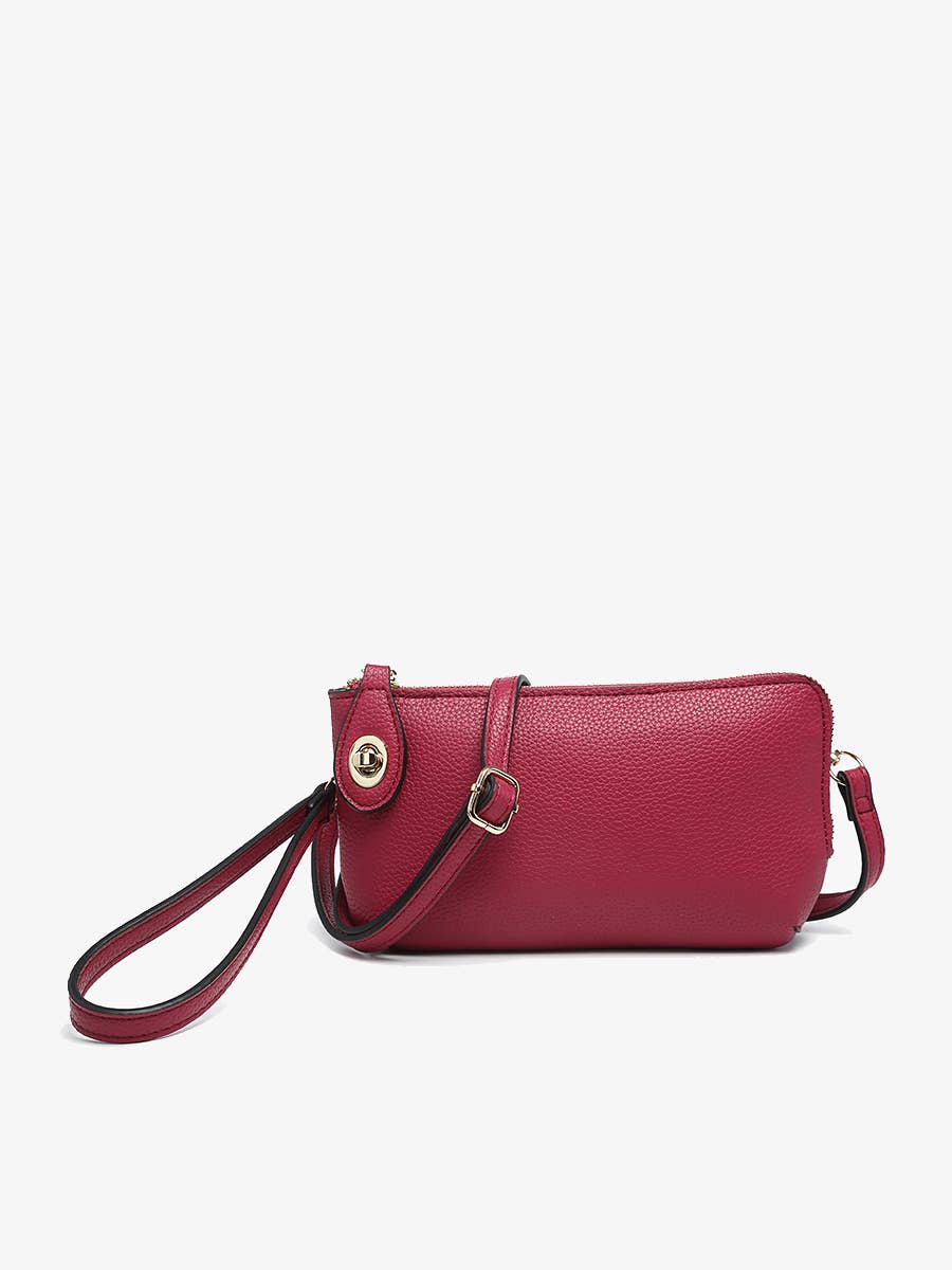 Kendall Crossbody/Wristlet - Dark Ruby-290 Bag/Handbags-Jen & Co.-The Lovely Closet, Women's Fashion Boutique in Alexandria, KY